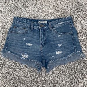 Free People High Waist Denim Shorts